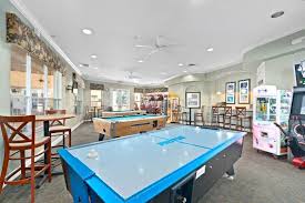 Windsor Hills games room with air hockey and pool tables